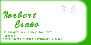 norbert csapo business card